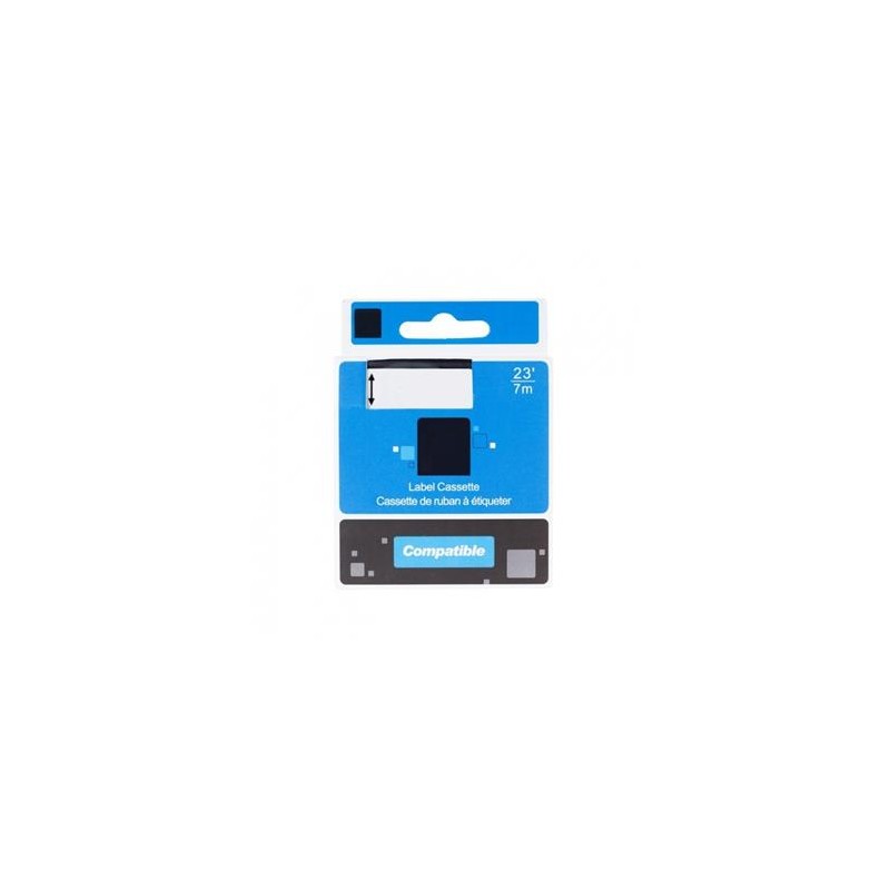 PRINTLINE kompatibilní páska s DYMO, 45016 S0720560, 12mm,7m, černý tisk/modrý podklad, D1