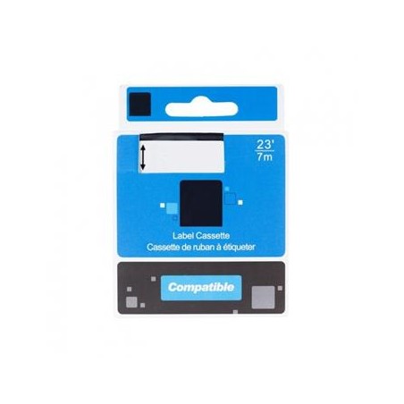 PRINTLINE kompatibilní páska s DYMO, 45016 S0720560, 12mm,7m, černý tisk/modrý podklad, D1