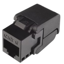 Solarix - keystone CAT6 UTP RJ45 černý samořezný