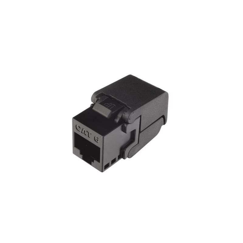 Solarix - keystone CAT6 UTP RJ45 černý samořezný