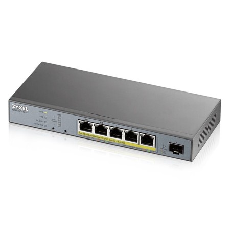 Zyxel GS1350-6HP 6 Port smart managed CCTV PoE switch, long range, 60W, 5x GbE, 1x SFP