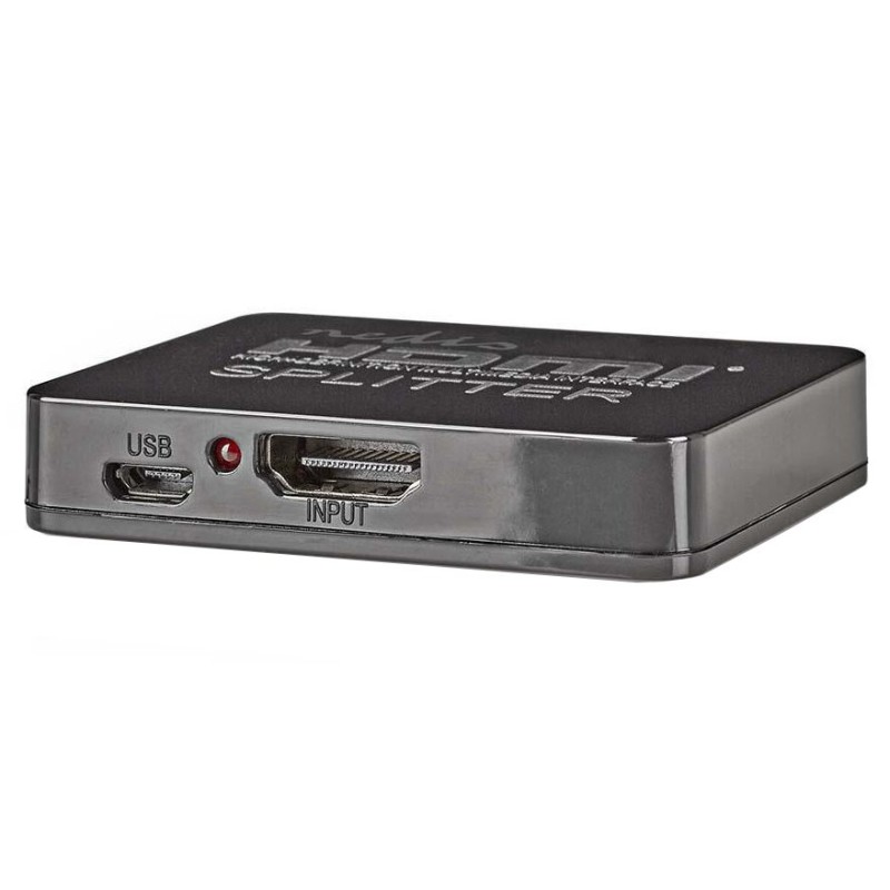 Nedis VSPL34002BK- HDMI Rozbočovač | 2 Porty port(s) | Vstup HDMI ™ | 2x výstup HDMI ™ | 4K@30Hz | 2.25 Gbps | Černá