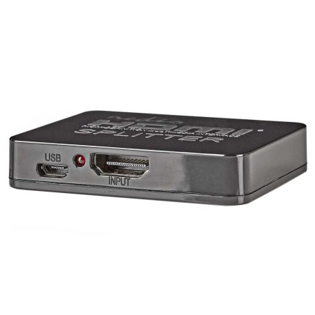 Nedis VSPL34002BK- HDMI Rozbočovač | 2 Porty port(s) | Vstup HDMI ™ | 2x výstup HDMI ™ | 4K@30Hz | 2.25 Gbps | Černá
