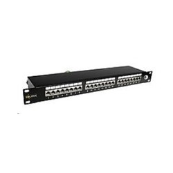 Solarix - 19" Patch panel 24 x RJ45 CAT6 STP černý