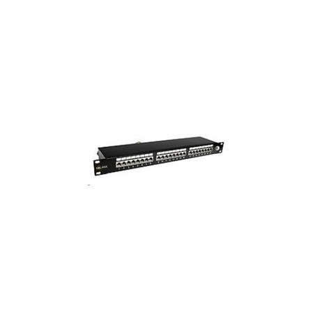 Solarix - 19" Patch panel 24 x RJ45 CAT6 STP černý