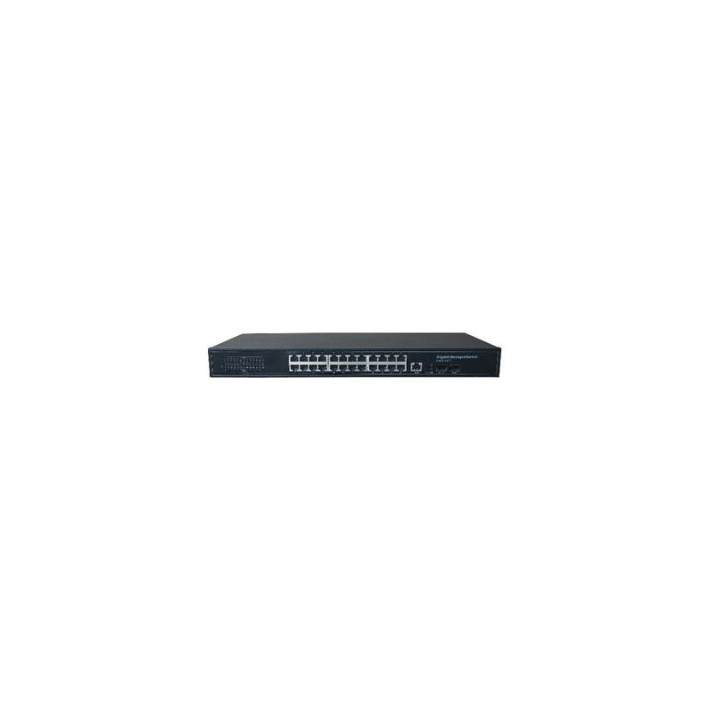ADEX ADS-224GRP-1PO-2F-RM reversní poe managed switch, 24x Gbit port (1x poe out), 2x SFP, metal
