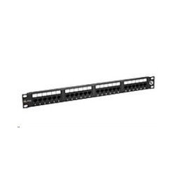 Solarix - 19" Patch panel 24xRJ45 CAT5E UTP černý 150MHz