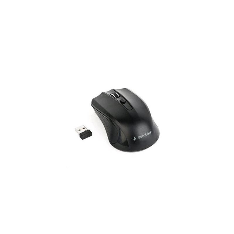GEMBIRD myš MUSW-4B-04, černá, bezdrátová, USB nano receiver