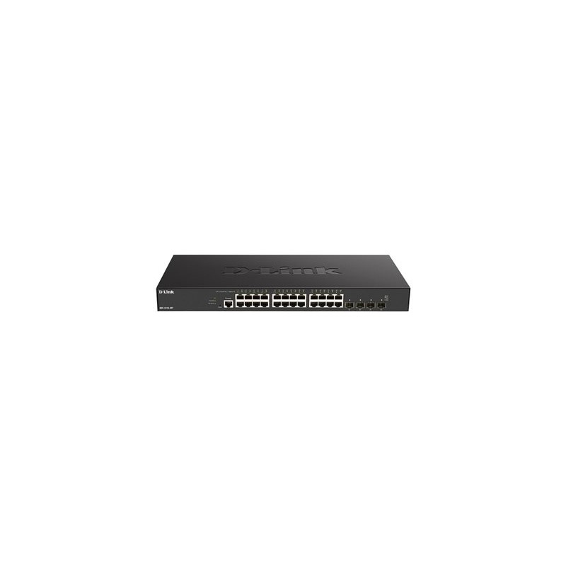 D-Link DXS-1210-28T 24 x 10G Base-T ports + 4 x 10G/25G SFP28 ports Smart Managed Switch