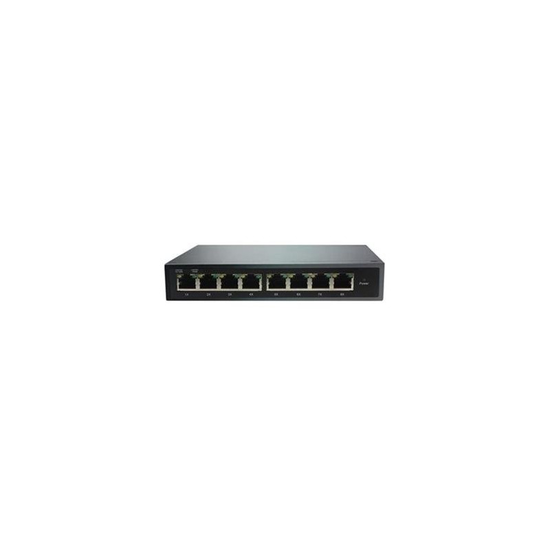ADEX ADS108GRP-1PO reversní poe managed switch, 8x Gbit port (1x poe out), metal