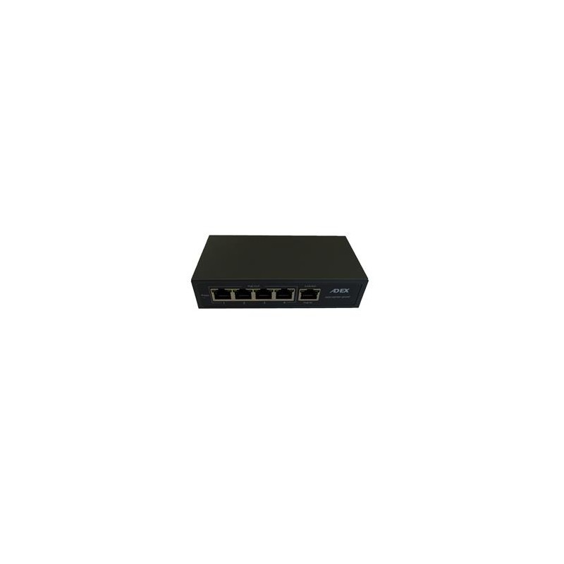 ADEX ADS105FRP-4POAF reverzní PoE switch (4x poe out)