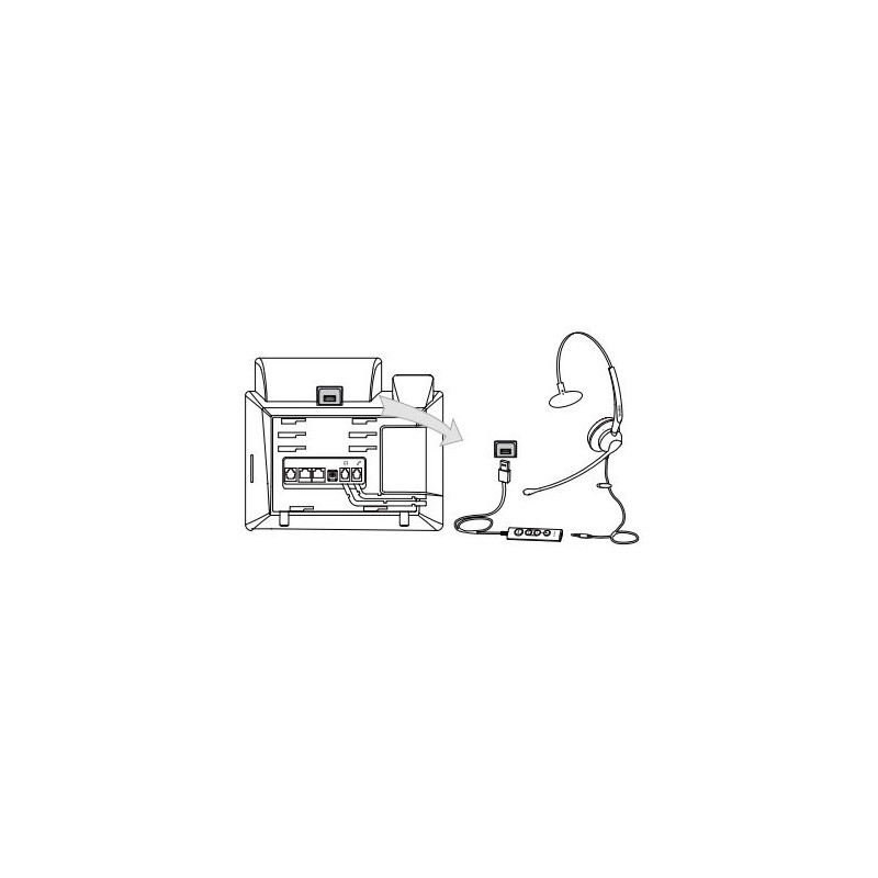 BULK Yealink YHS33-USB náhlavní souprava 3.5mm jack - USB bez prodejního obalu