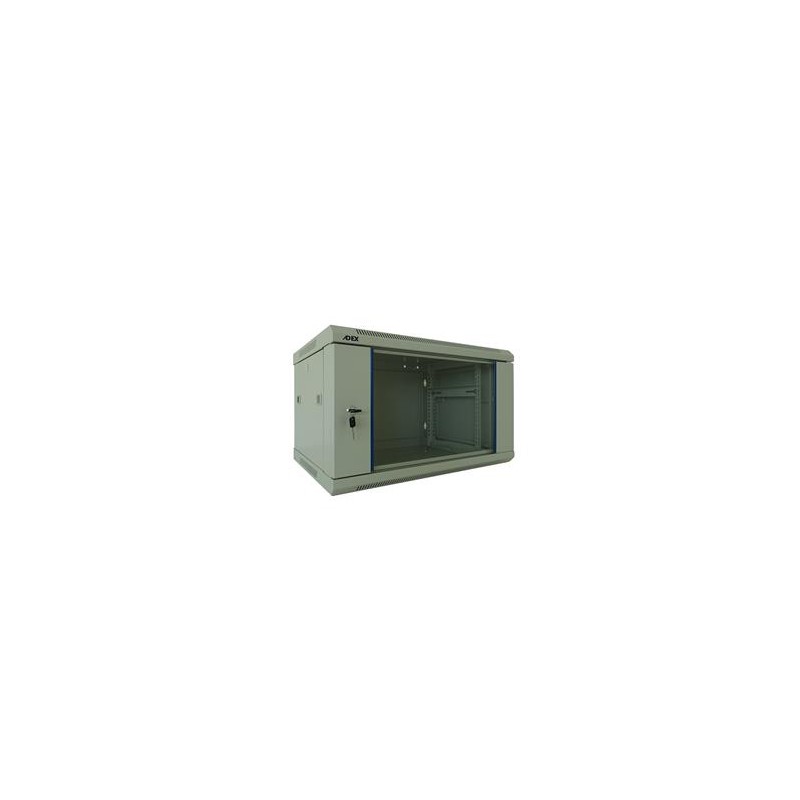ADEX rozvaděč 9U 600mm šedý, nástěnný, rozložený