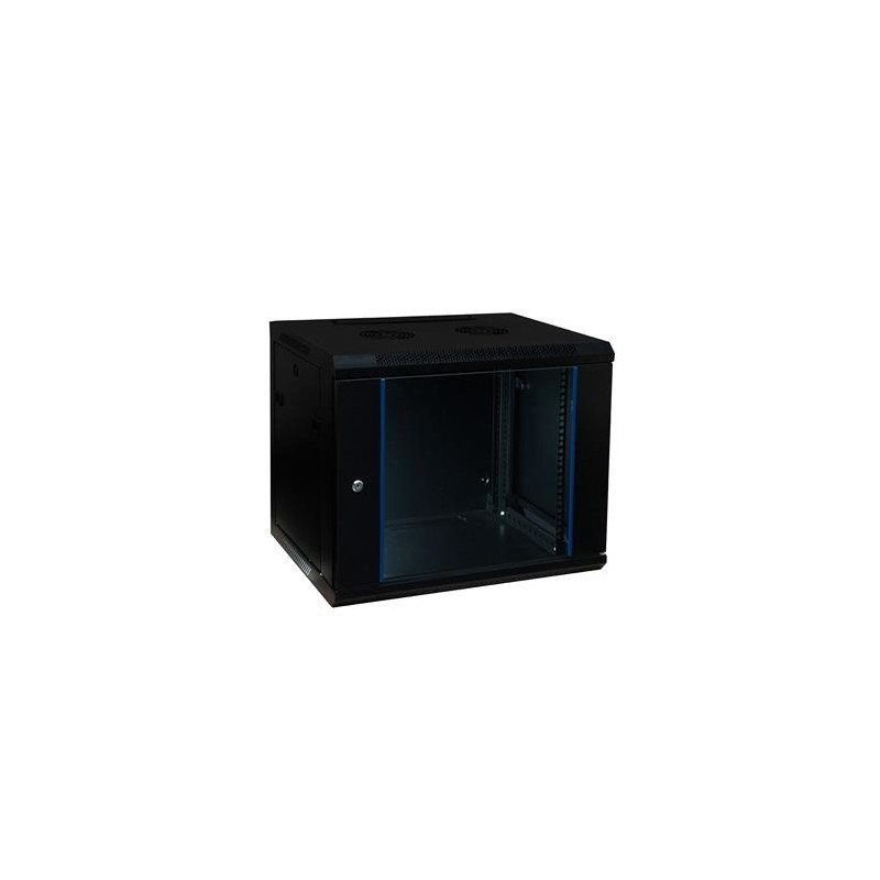 ADEX rozvaděč 12U, 450mm, černý, nástěnný, složený