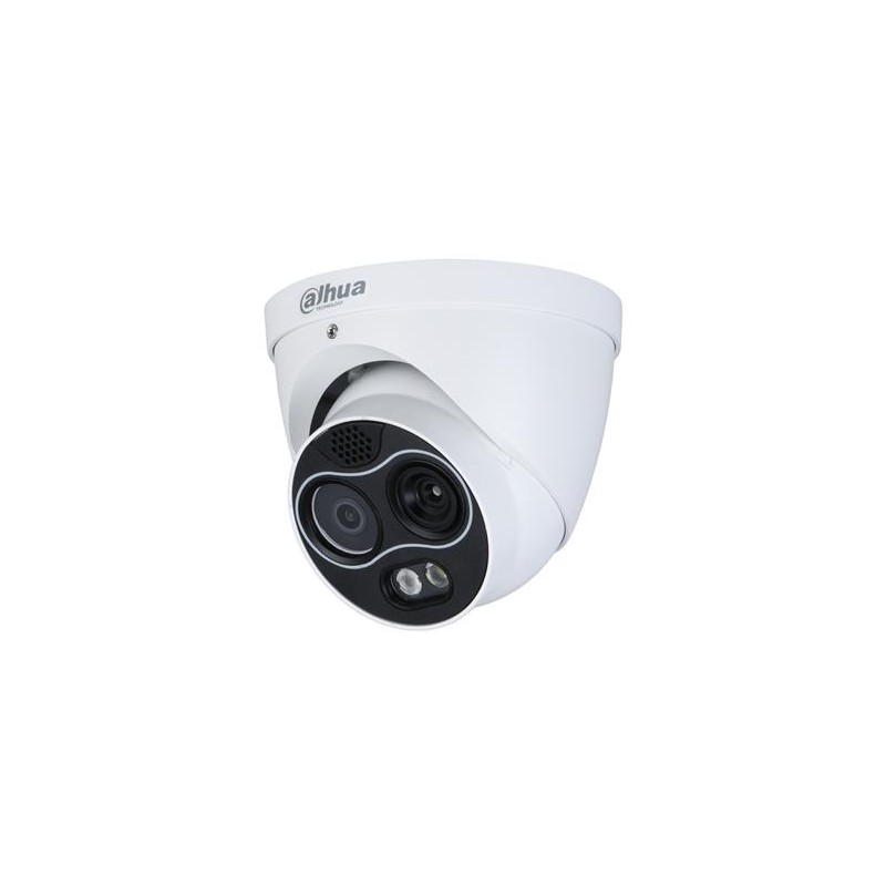 DAHUA termální duální IP kamera/ termo 256x192 f 3,5mm(51st)/ vizuál 4Mpix 4mm(71st)/ IR30m/ dome/ detekce ohně