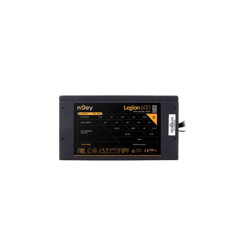 OPRAVENO nJoy zdroj Legion 600 PSU Semimodulární, Active PFC