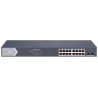 Hikvision Smart managed switch 16x Gb PoE + 2x Gb SFP Uplink, 225W, Super PoE - dosah až 300m