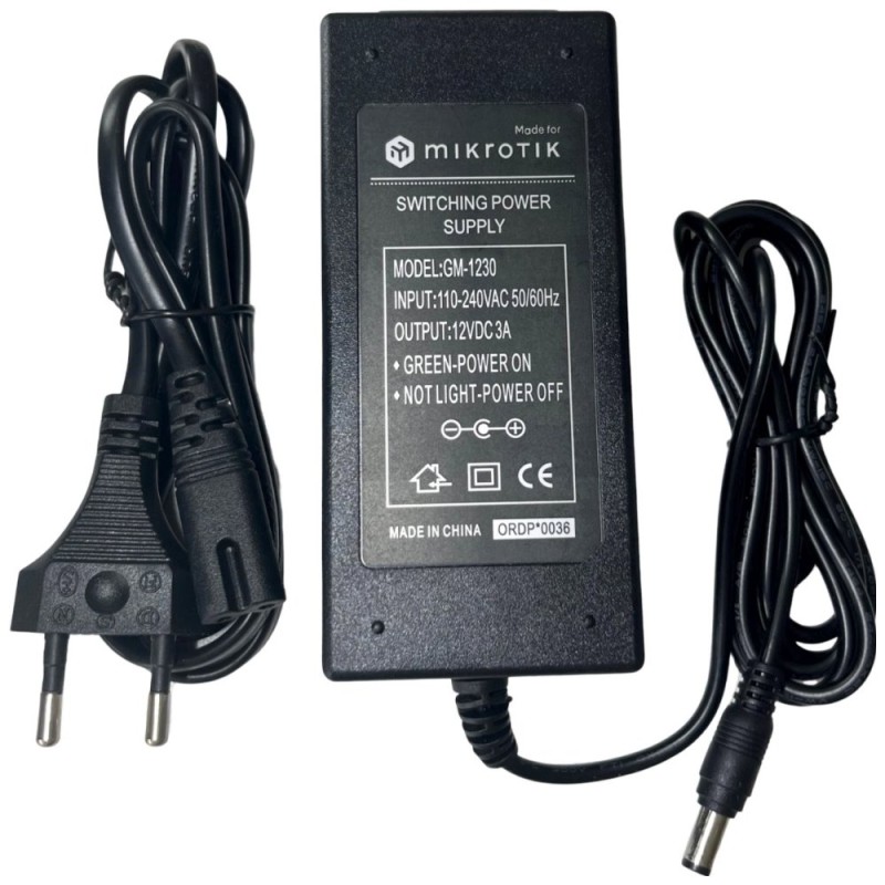 Mikrotik napáj.adapt.12V 3A pro RouterBOARD,Alix