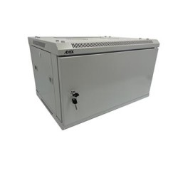 ADEX rozvaděč 9U 450mm šedý, nástěnný, kovové dveře, rozložený