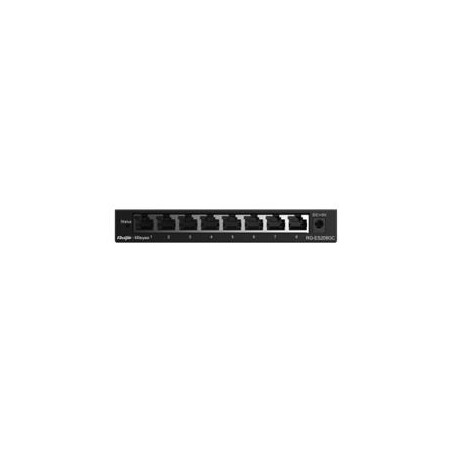 Reyee RG-ES208GC, 8-Port Gigabit Smart Switch, 8 Gigabit RJ45 Ports, Desktop Steel Case