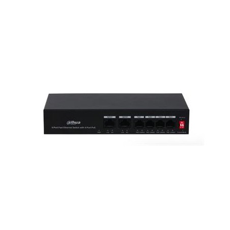 Dahua 6-port PoE switch (4x PoE, Unmanaged)