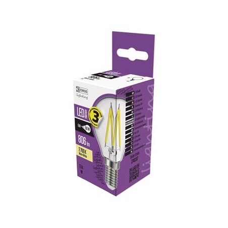 EMOS LED,Filament,MiniGl,6W(60W),630lm,E14,WW