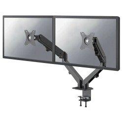 Neomounts DS70-700BL2/Držák displeje/na stůl/17-27"/svorka/VESA 100X100/nosn. 2x7kg/plynový píst/2 displeje/černý