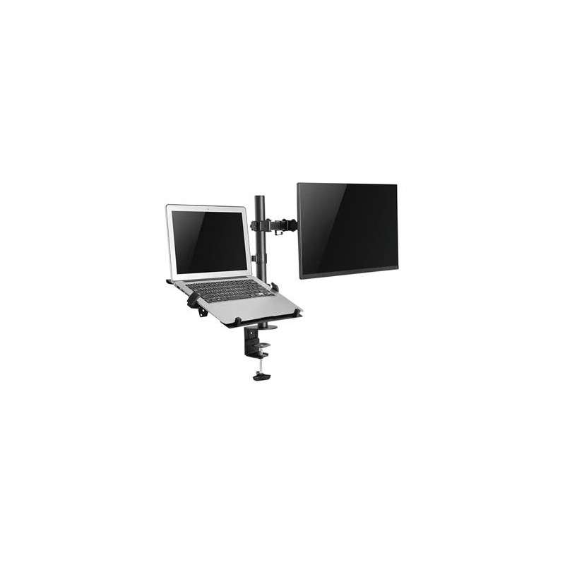 Neomounts FPMA-D550NOTEBOOK/Držák displeje a notebooku/na stůl/10-27"/svorka/VESA 100X100/nosn. 8+4,5kg/černý