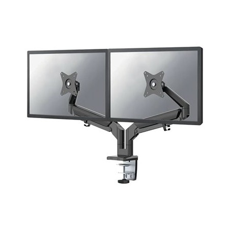 Neomounts DS70-810BL2/Držák displeje/na stůl/17-32"/svorka/VESA 100X100/nosn. 2x9kg/plyn. píst/ultra tenký/2 disp./čern