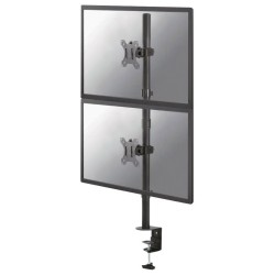 Neomounts FPMA-D550DVBLACK/Držák displeje/na stůl/10-32"/svorka/VESA 100X100/nosn. 2x6kg/2 displeje vert/černý