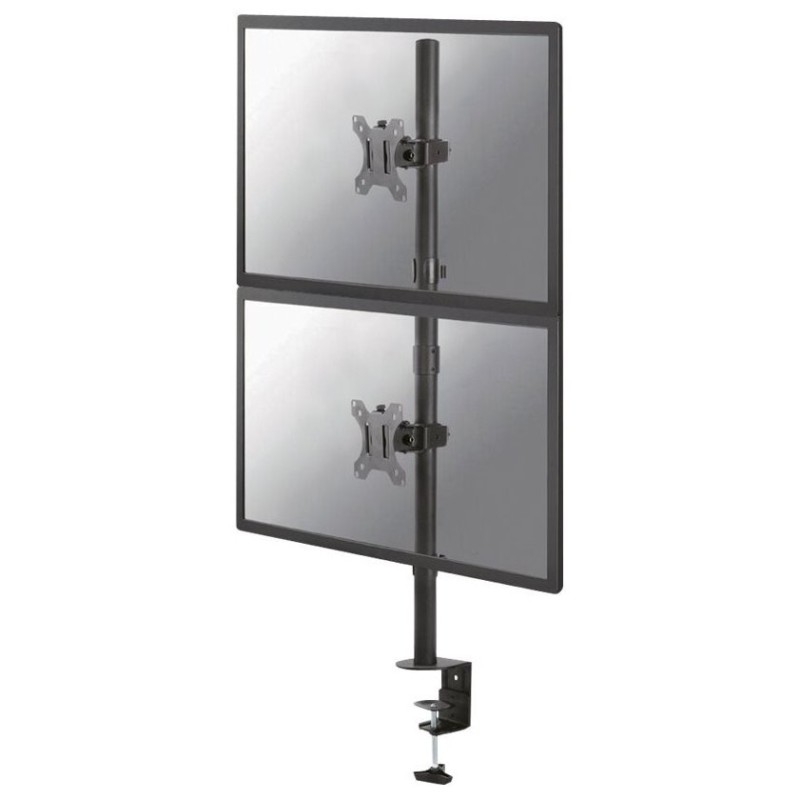 Neomounts FPMA-D550DVBLACK/Držák displeje/na stůl/10-32"/svorka/VESA 100X100/nosn. 2x6kg/2 displeje vert/černý