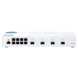 QNAP řízený switch QSW-M408S (12portů: 8x Gigabit port + 4x 10G SFP+ porty)