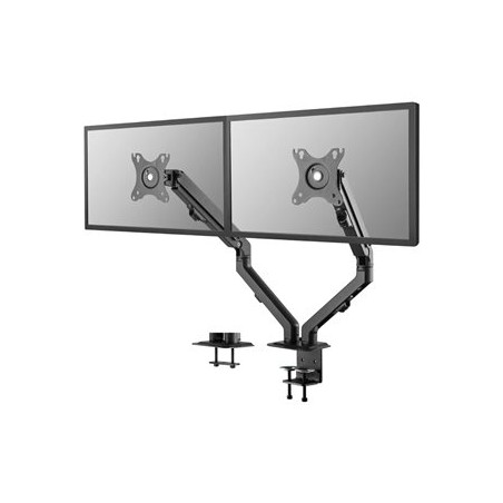 Neomounts FPMA-D650DBLACK/Držák displeje/na stůl/17-27"/svorka+průchodka/VESA 100X100/nosn.2x7kg/2 displeje/černý