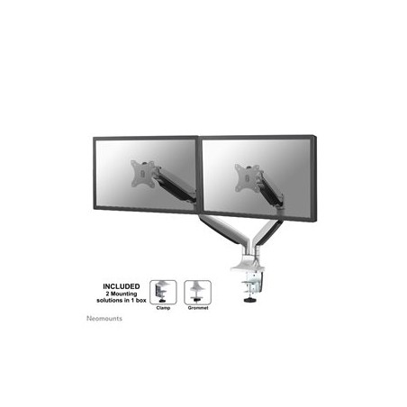 Neomounts Select NM-D750DSILVER / Flat Screen Desk mount (10-32") desk clamp/grommet / Silver