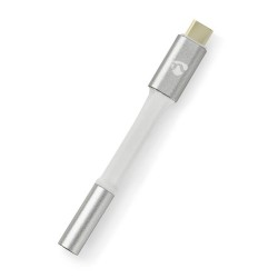 Nedis CCTB65950AL008 - USB-C Adaptér | USB-C Zástrčka – 3,5 mm Zásuvka | 0,08 m | Hliníkový