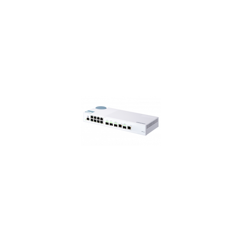 QNAP řízený switch QSW-M408-2C (12portů: 8x Gigabit port + 4x 10G SFP+ /2x 10GbE kombo porty)
