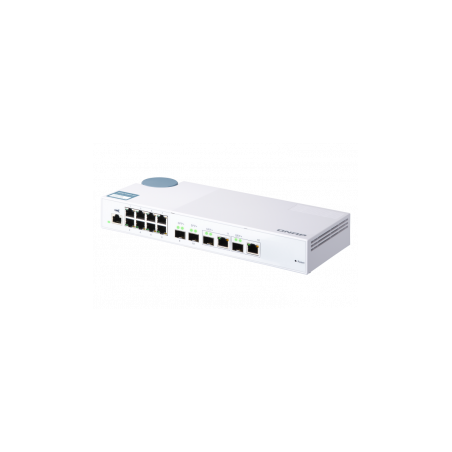 QNAP řízený switch QSW-M408-2C (12portů: 8x Gigabit port + 4x 10G SFP+ /2x 10GbE kombo porty)