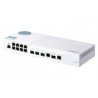 QNAP řízený switch QSW-M408-2C (12portů: 8x Gigabit port + 4x 10G SFP+ /2x 10GbE kombo porty)