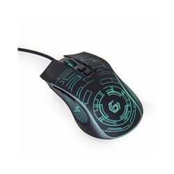 GEMBIRD myš MUSG-RGB-01, podsvícená, 7 tlačítek, černá, 3600DPI, USB