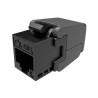 Solarix - keystone CAT5E UTP RJ45 černý samořezný