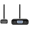 Nedis CCGB34900BK02 - HDMI™ – VGA Kabel | Konektor HDMI™ - VGA Zásuvka + 3,5mm výstup | 0,2 m | Černá barva