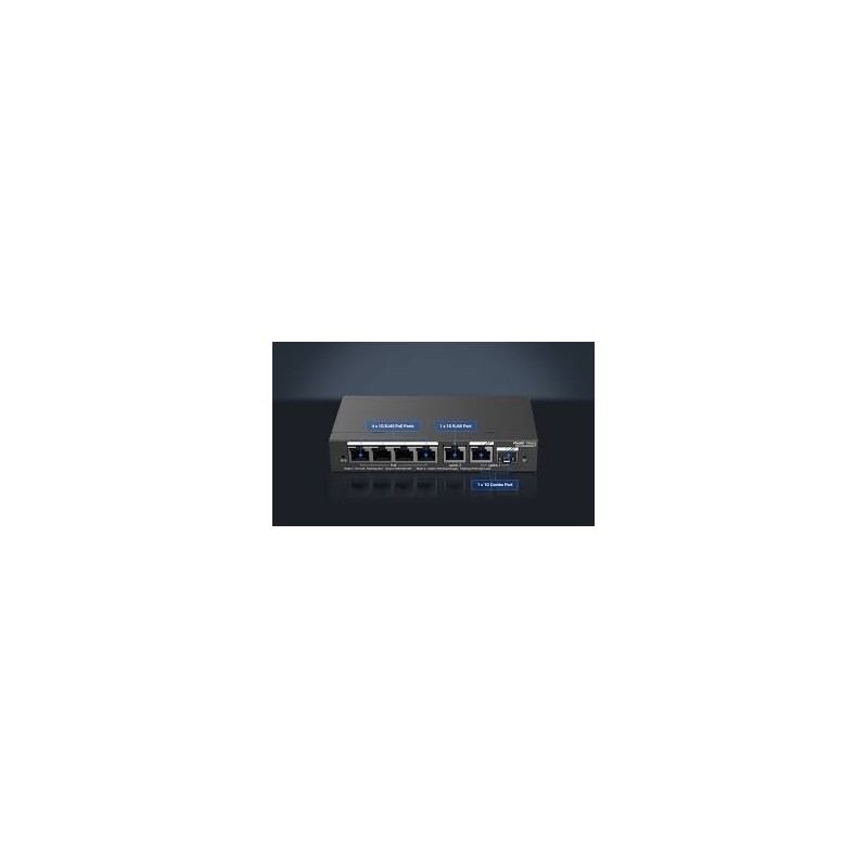 Reyee RG-ES206GS-P, 6-Port Gigabit Smart Cloud Managed PoE Switch