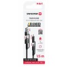 SWISSTEN DATOVÝ KABEL KEVLAR 4in1 3A 1,5 M ANTRACIT