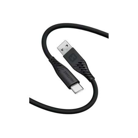 SWISSTEN DATA CABLE USB / USB-C TEXTILE 3,0M BLACK