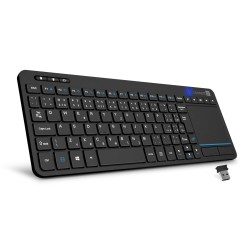 CONNECT IT Touch bezdrátová klávesnice + touch pad (+2x AAA baterie zdarma), ČERNÁ