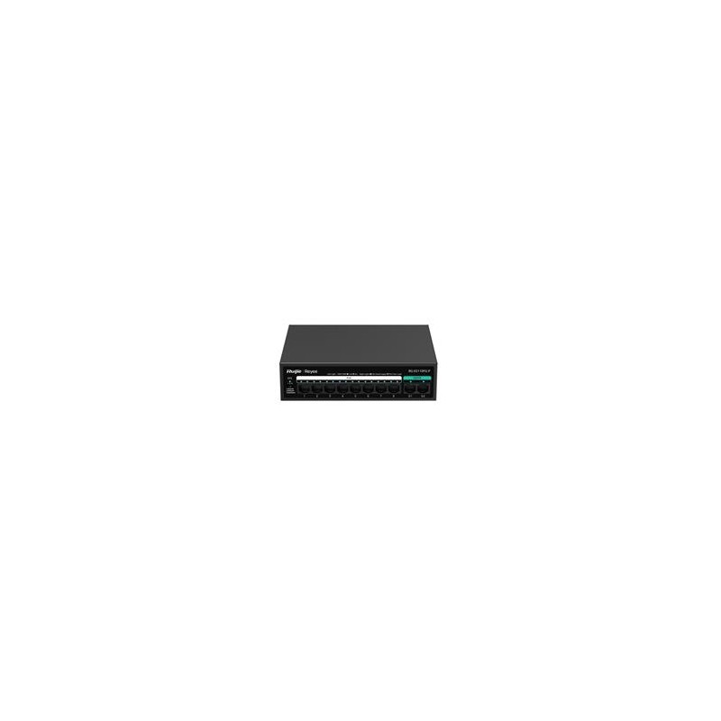 Reyee RG-ES110FG-P, 8-Port 10/100 Mbps with 2-Port Gigabit Unmanaged PoE Switch