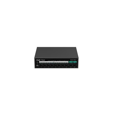 Reyee RG-ES110FG-P, 8-Port 10/100 Mbps with 2-Port Gigabit Unmanaged PoE Switch