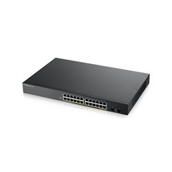 Zyxel GS1900-24HP v2 26-port Gigabit Web Smart PoE Switch, 24x gigabit RJ45, 2x SFP, PoE budget 170W
