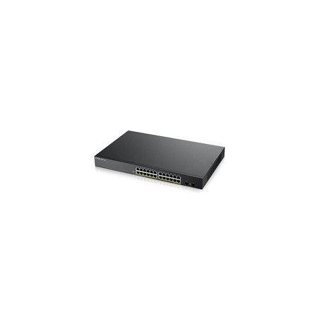 Zyxel GS1900-24HP v2 26-port Gigabit Web Smart PoE Switch, 24x gigabit RJ45, 2x SFP, PoE budget 170W