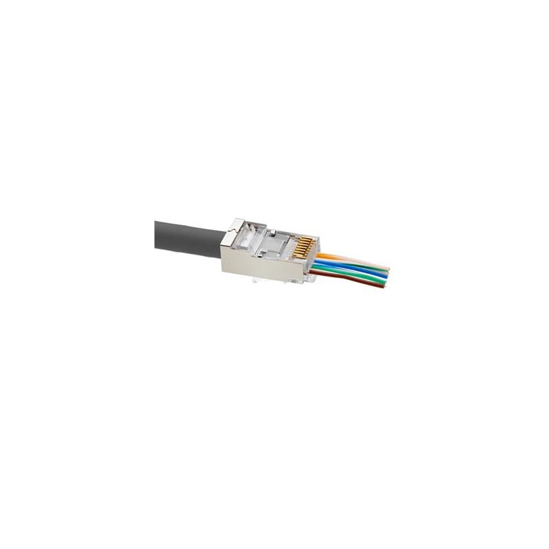 ADEX Simple konektor CAT5E FTP RJ45 Plug-Pass through